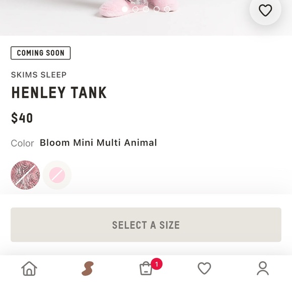 SKIMS Pink Animal Print Pajama Set - Picture 4 of 4